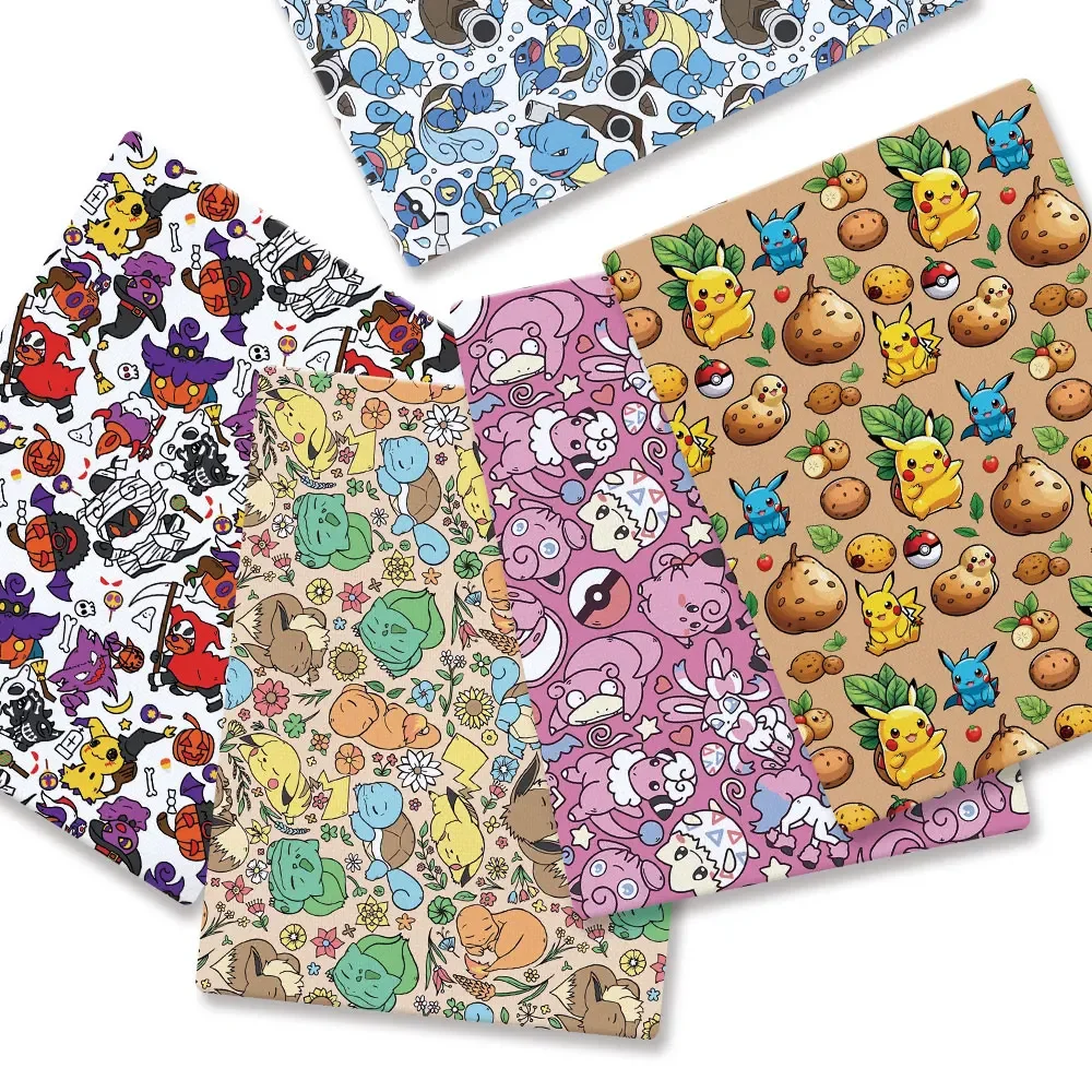 Baby Clothing - Pokemon Cartoon Fabric140*50cm Handmade Sewing Patchwork